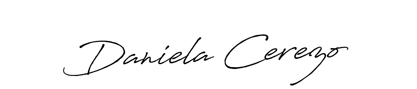 Daniela Cerezo stylish signature style. Best Handwritten Sign (Antro_Vectra_Bolder) for my name. Handwritten Signature Collection Ideas for my name Daniela Cerezo. Daniela Cerezo signature style 7 images and pictures png