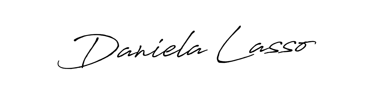 How to make Daniela Lasso signature? Antro_Vectra_Bolder is a professional autograph style. Create handwritten signature for Daniela Lasso name. Daniela Lasso signature style 7 images and pictures png