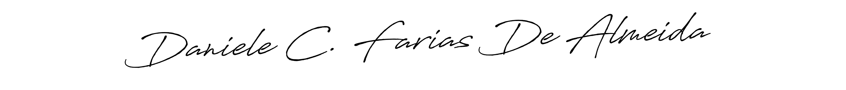Make a beautiful signature design for name Daniele C. Farias De Almeida. With this signature (Antro_Vectra_Bolder) style, you can create a handwritten signature for free. Daniele C. Farias De Almeida signature style 7 images and pictures png