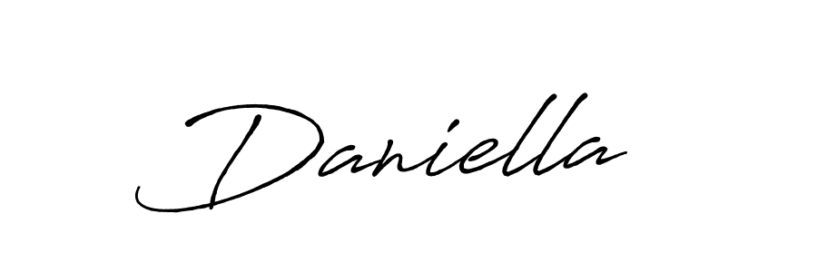 Make a beautiful signature design for name Daniella . With this signature (Antro_Vectra_Bolder) style, you can create a handwritten signature for free. Daniella  signature style 7 images and pictures png