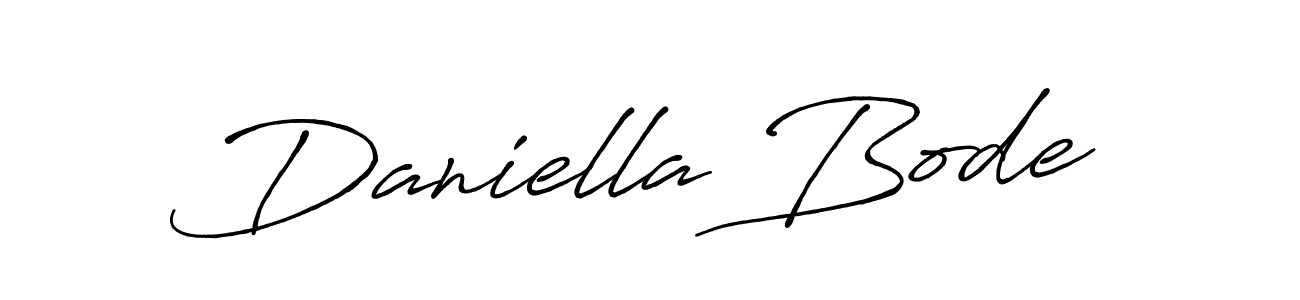 Create a beautiful signature design for name Daniella Bode. With this signature (Antro_Vectra_Bolder) fonts, you can make a handwritten signature for free. Daniella Bode signature style 7 images and pictures png