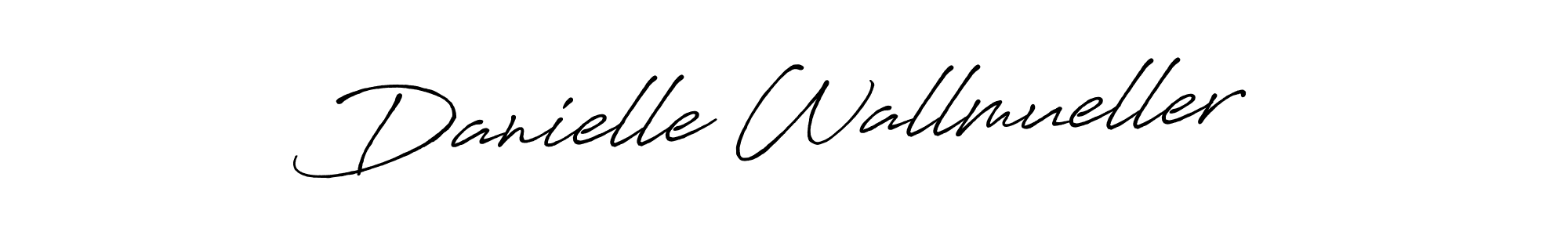 Make a beautiful signature design for name Danielle Wallmueller. With this signature (Antro_Vectra_Bolder) style, you can create a handwritten signature for free. Danielle Wallmueller signature style 7 images and pictures png