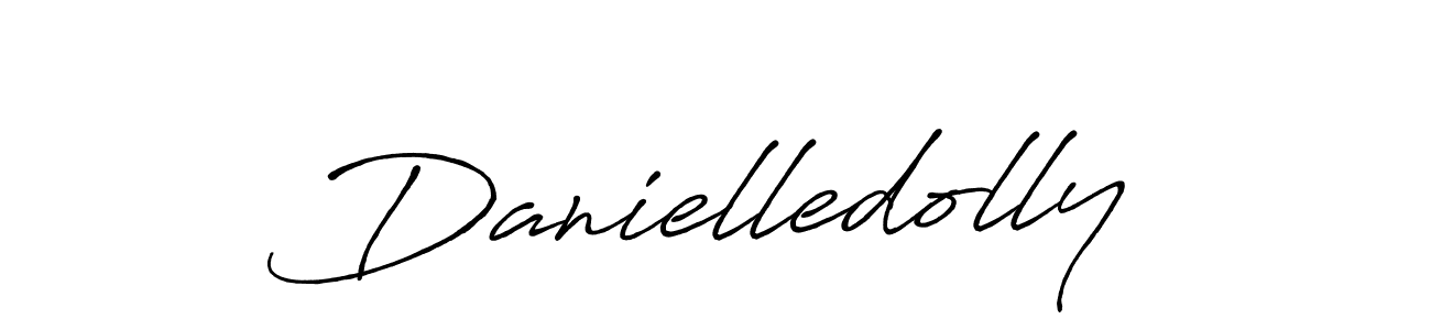 Make a beautiful signature design for name Danielledolly. With this signature (Antro_Vectra_Bolder) style, you can create a handwritten signature for free. Danielledolly signature style 7 images and pictures png