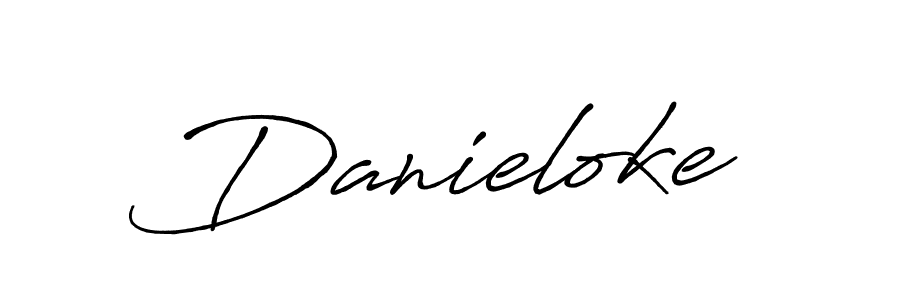 Use a signature maker to create a handwritten signature online. With this signature software, you can design (Antro_Vectra_Bolder) your own signature for name Danieloke. Danieloke signature style 7 images and pictures png