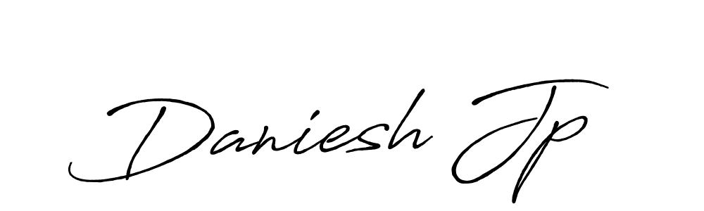 Make a beautiful signature design for name Daniesh Jp. With this signature (Antro_Vectra_Bolder) style, you can create a handwritten signature for free. Daniesh Jp signature style 7 images and pictures png