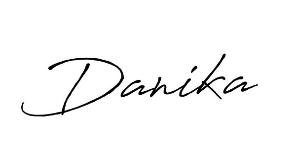 Design your own signature with our free online signature maker. With this signature software, you can create a handwritten (Antro_Vectra_Bolder) signature for name Danika. Danika signature style 7 images and pictures png