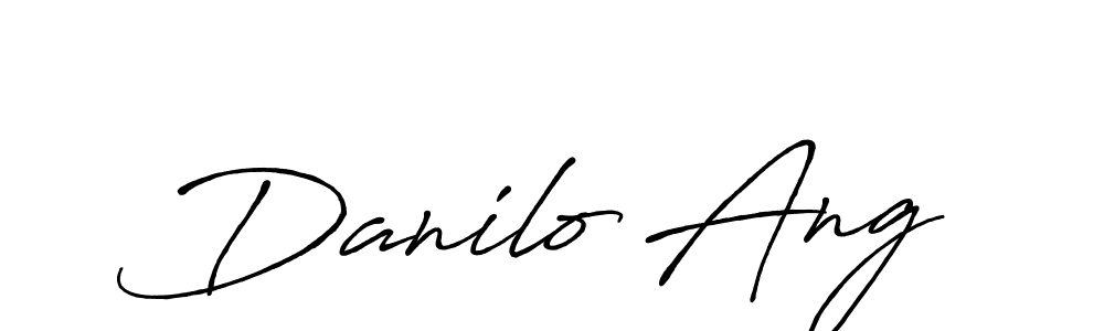 Use a signature maker to create a handwritten signature online. With this signature software, you can design (Antro_Vectra_Bolder) your own signature for name Danilo Ang. Danilo Ang signature style 7 images and pictures png