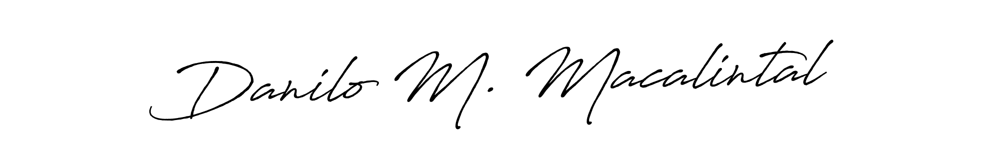 Also You can easily find your signature by using the search form. We will create Danilo M. Macalintal name handwritten signature images for you free of cost using Antro_Vectra_Bolder sign style. Danilo M. Macalintal signature style 7 images and pictures png