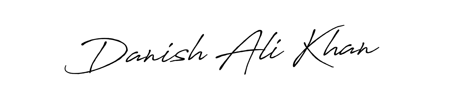 Design your own signature with our free online signature maker. With this signature software, you can create a handwritten (Antro_Vectra_Bolder) signature for name Danish Ali Khan. Danish Ali Khan signature style 7 images and pictures png