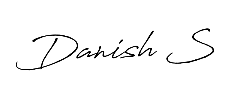 Use a signature maker to create a handwritten signature online. With this signature software, you can design (Antro_Vectra_Bolder) your own signature for name Danish S. Danish S signature style 7 images and pictures png