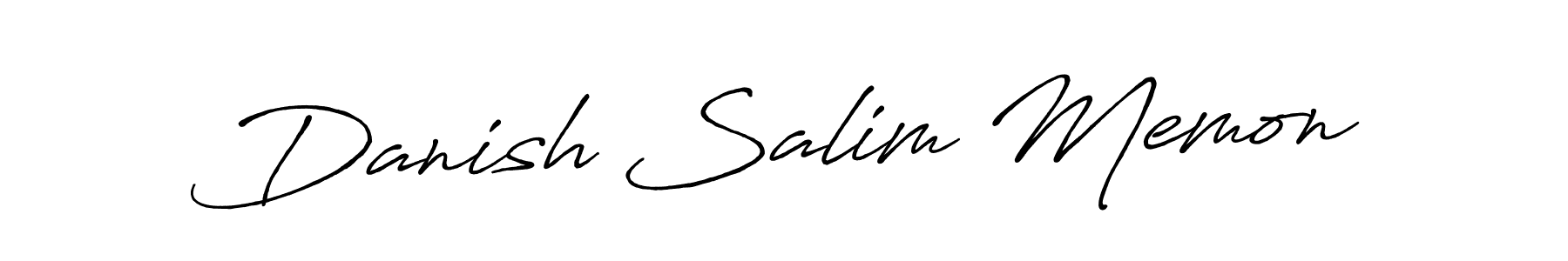 How to make Danish Salim Memon name signature. Use Antro_Vectra_Bolder style for creating short signs online. This is the latest handwritten sign. Danish Salim Memon signature style 7 images and pictures png