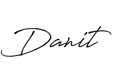 How to make Danit name signature. Use Antro_Vectra_Bolder style for creating short signs online. This is the latest handwritten sign. Danit signature style 7 images and pictures png