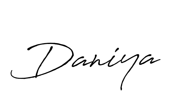 Also You can easily find your signature by using the search form. We will create Daniya name handwritten signature images for you free of cost using Antro_Vectra_Bolder sign style. Daniya signature style 7 images and pictures png