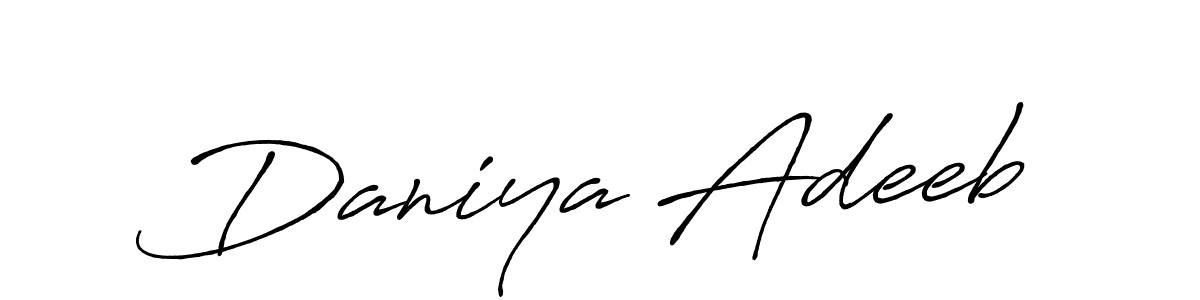 Daniya Adeeb stylish signature style. Best Handwritten Sign (Antro_Vectra_Bolder) for my name. Handwritten Signature Collection Ideas for my name Daniya Adeeb. Daniya Adeeb signature style 7 images and pictures png