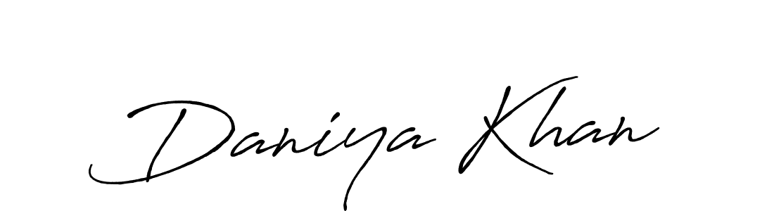 You should practise on your own different ways (Antro_Vectra_Bolder) to write your name (Daniya Khan) in signature. don't let someone else do it for you. Daniya Khan signature style 7 images and pictures png