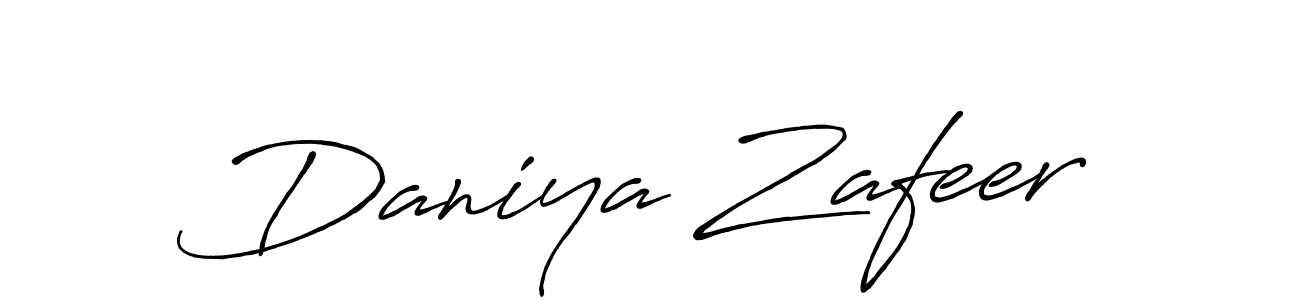 Daniya Zafeer stylish signature style. Best Handwritten Sign (Antro_Vectra_Bolder) for my name. Handwritten Signature Collection Ideas for my name Daniya Zafeer. Daniya Zafeer signature style 7 images and pictures png