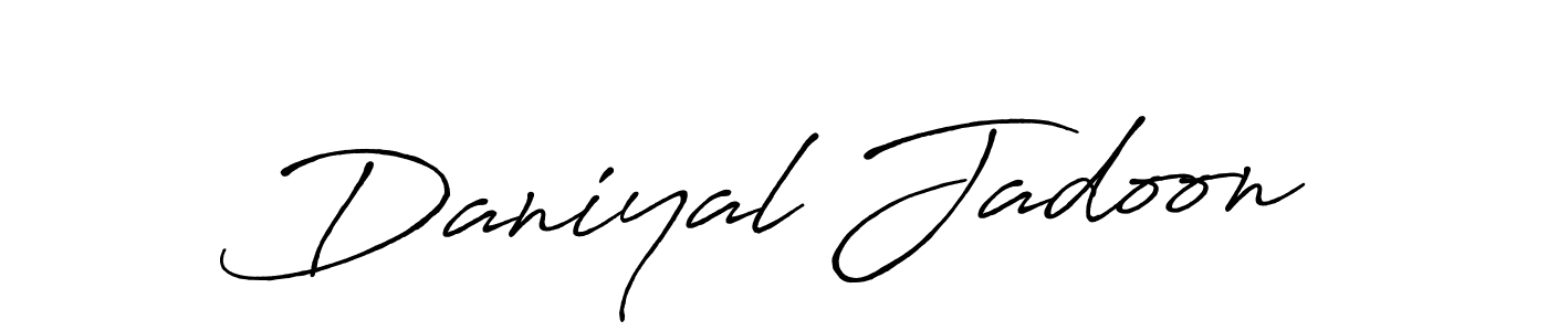 Antro_Vectra_Bolder is a professional signature style that is perfect for those who want to add a touch of class to their signature. It is also a great choice for those who want to make their signature more unique. Get Daniyal Jadoon name to fancy signature for free. Daniyal Jadoon signature style 7 images and pictures png