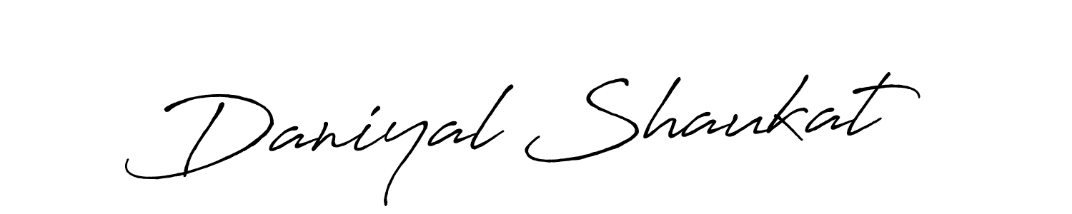 Make a beautiful signature design for name Daniyal Shaukat. Use this online signature maker to create a handwritten signature for free. Daniyal Shaukat signature style 7 images and pictures png