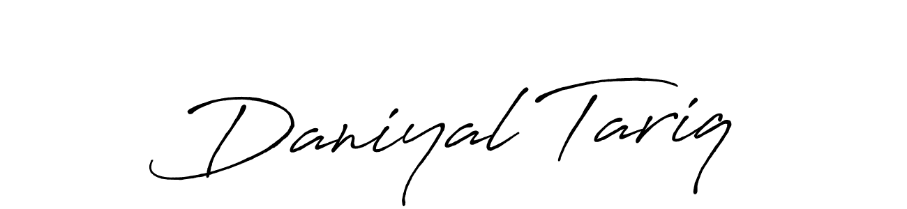 Make a beautiful signature design for name Daniyal Tariq. With this signature (Antro_Vectra_Bolder) style, you can create a handwritten signature for free. Daniyal Tariq signature style 7 images and pictures png