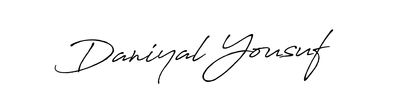 Daniyal Yousuf stylish signature style. Best Handwritten Sign (Antro_Vectra_Bolder) for my name. Handwritten Signature Collection Ideas for my name Daniyal Yousuf. Daniyal Yousuf signature style 7 images and pictures png