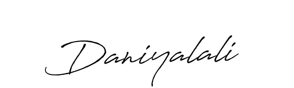 Use a signature maker to create a handwritten signature online. With this signature software, you can design (Antro_Vectra_Bolder) your own signature for name Daniyalali. Daniyalali signature style 7 images and pictures png