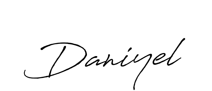This is the best signature style for the Daniyel name. Also you like these signature font (Antro_Vectra_Bolder). Mix name signature. Daniyel signature style 7 images and pictures png