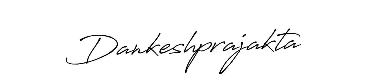 Create a beautiful signature design for name Dankeshprajakta. With this signature (Antro_Vectra_Bolder) fonts, you can make a handwritten signature for free. Dankeshprajakta signature style 7 images and pictures png