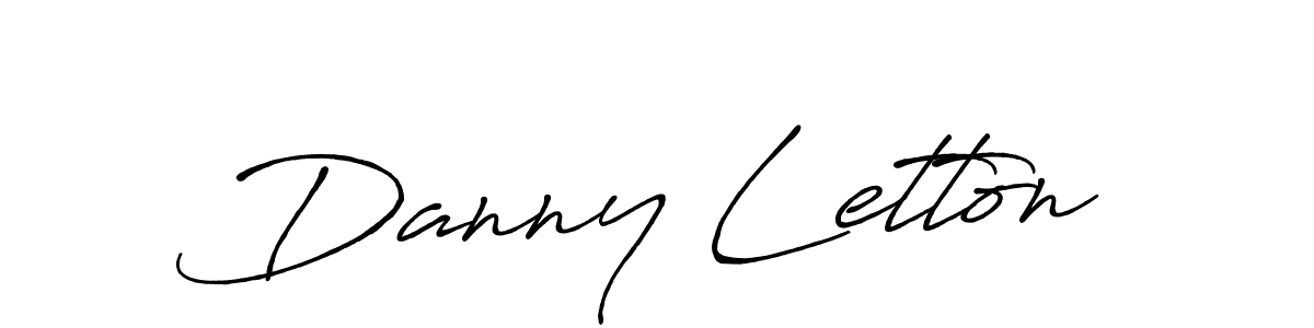 Design your own signature with our free online signature maker. With this signature software, you can create a handwritten (Antro_Vectra_Bolder) signature for name Danny Letton. Danny Letton signature style 7 images and pictures png