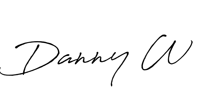 You should practise on your own different ways (Antro_Vectra_Bolder) to write your name (Danny W) in signature. don't let someone else do it for you. Danny W signature style 7 images and pictures png