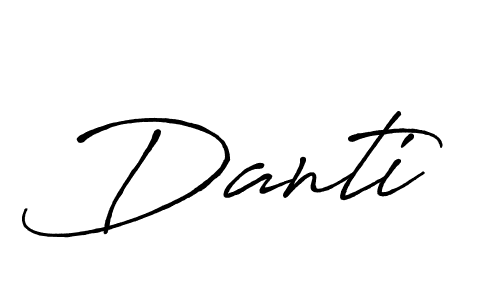 Make a beautiful signature design for name Danti. With this signature (Antro_Vectra_Bolder) style, you can create a handwritten signature for free. Danti signature style 7 images and pictures png