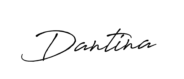 Make a beautiful signature design for name Dantina. With this signature (Antro_Vectra_Bolder) style, you can create a handwritten signature for free. Dantina signature style 7 images and pictures png