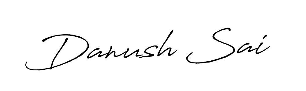 Design your own signature with our free online signature maker. With this signature software, you can create a handwritten (Antro_Vectra_Bolder) signature for name Danush Sai. Danush Sai signature style 7 images and pictures png