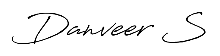 The Antro_Vectra_Bolder font gives name Danveer S a signature that looks effortless yet distinguished. Download high-res PNG instantly. Danveer S signature style 7 images and pictures png