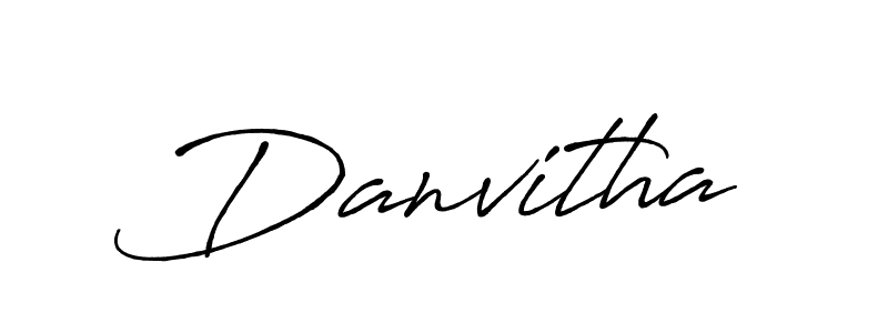 Use a signature maker to create a handwritten signature online. With this signature software, you can design (Antro_Vectra_Bolder) your own signature for name Danvitha. Danvitha signature style 7 images and pictures png