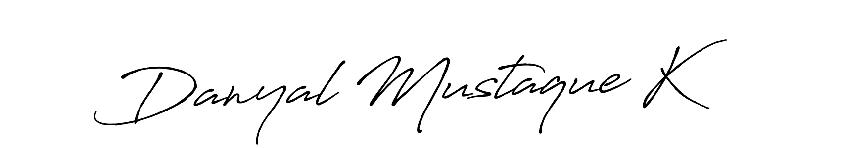 This is the best signature style for the Danyal Mustaque K name. Also you like these signature font (Antro_Vectra_Bolder). Mix name signature. Danyal Mustaque K signature style 7 images and pictures png