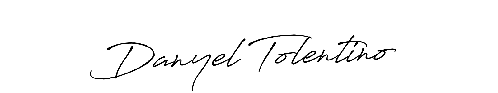Make a beautiful signature design for name Danyel Tolentino. With this signature (Antro_Vectra_Bolder) style, you can create a handwritten signature for free. Danyel Tolentino signature style 7 images and pictures png