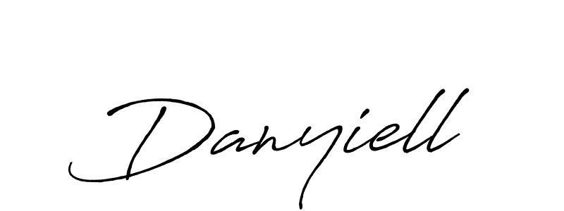 It looks lik you need a new signature style for name Danyiell. Design unique handwritten (Antro_Vectra_Bolder) signature with our free signature maker in just a few clicks. Danyiell signature style 7 images and pictures png