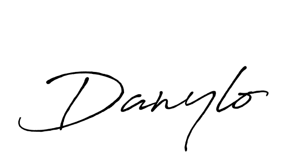 Make a beautiful signature design for name Danylo. With this signature (Antro_Vectra_Bolder) style, you can create a handwritten signature for free. Danylo signature style 7 images and pictures png