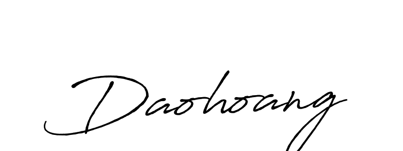Use a signature maker to create a handwritten signature online. With this signature software, you can design (Antro_Vectra_Bolder) your own signature for name Daohoang. Daohoang signature style 7 images and pictures png