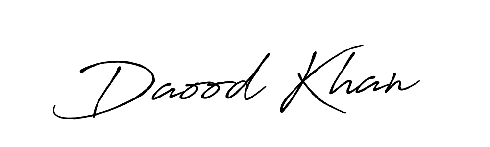 Design your own signature with our free online signature maker. With this signature software, you can create a handwritten (Antro_Vectra_Bolder) signature for name Daood Khan. Daood Khan signature style 7 images and pictures png