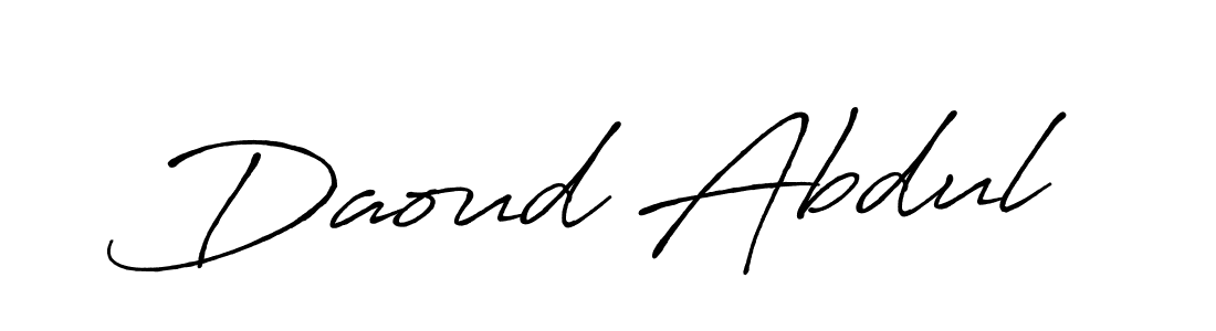 It looks lik you need a new signature style for name Daoud Abdul. Design unique handwritten (Antro_Vectra_Bolder) signature with our free signature maker in just a few clicks. Daoud Abdul signature style 7 images and pictures png