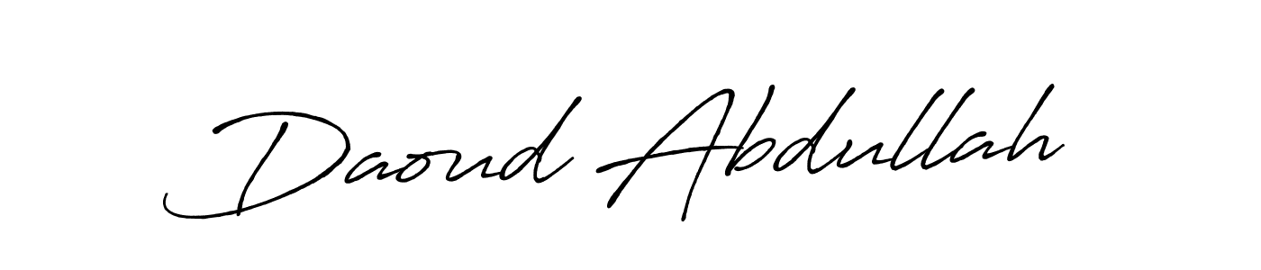 Create a beautiful signature design for name Daoud Abdullah. With this signature (Antro_Vectra_Bolder) fonts, you can make a handwritten signature for free. Daoud Abdullah signature style 7 images and pictures png