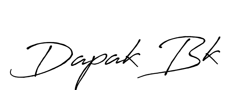 Make a beautiful signature design for name Dapak Bk. With this signature (Antro_Vectra_Bolder) style, you can create a handwritten signature for free. Dapak Bk signature style 7 images and pictures png