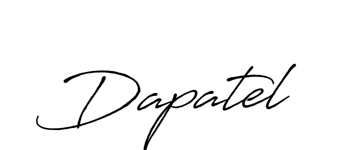 Dapatel stylish signature style. Best Handwritten Sign (Antro_Vectra_Bolder) for my name. Handwritten Signature Collection Ideas for my name Dapatel. Dapatel signature style 7 images and pictures png