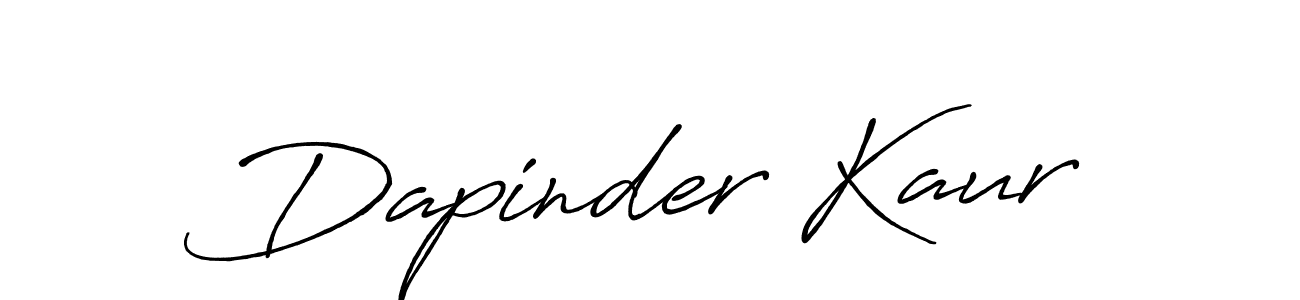 Create a beautiful signature design for name Dapinder Kaur. With this signature (Antro_Vectra_Bolder) fonts, you can make a handwritten signature for free. Dapinder Kaur signature style 7 images and pictures png