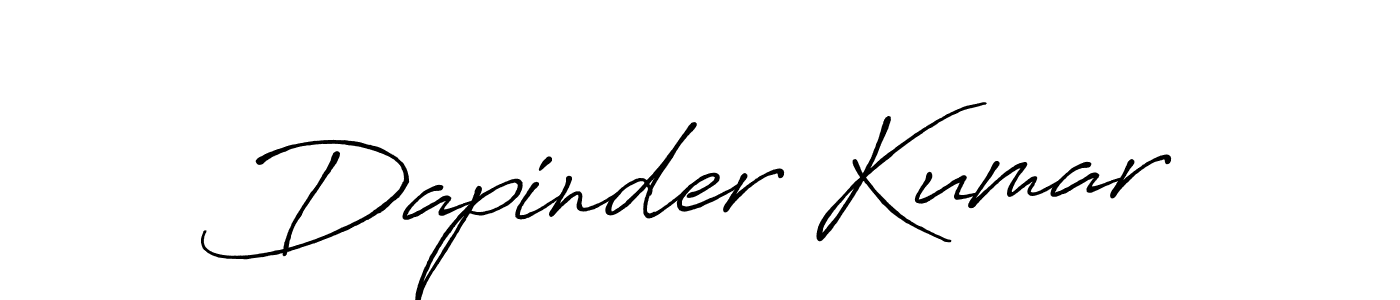 Create a beautiful signature design for name Dapinder Kumar. With this signature (Antro_Vectra_Bolder) fonts, you can make a handwritten signature for free. Dapinder Kumar signature style 7 images and pictures png