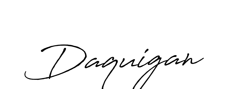 Daquigan stylish signature style. Best Handwritten Sign (Antro_Vectra_Bolder) for my name. Handwritten Signature Collection Ideas for my name Daquigan. Daquigan signature style 7 images and pictures png