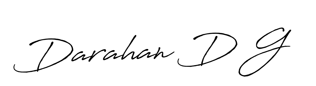 Design your own signature with our free online signature maker. With this signature software, you can create a handwritten (Antro_Vectra_Bolder) signature for name Darahan D G. Darahan D G signature style 7 images and pictures png