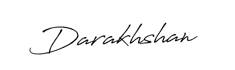 Design your own signature with our free online signature maker. With this signature software, you can create a handwritten (Antro_Vectra_Bolder) signature for name Darakhshan. Darakhshan signature style 7 images and pictures png