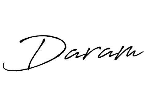 Design your own signature with our free online signature maker. With this signature software, you can create a handwritten (Antro_Vectra_Bolder) signature for name Daram. Daram signature style 7 images and pictures png